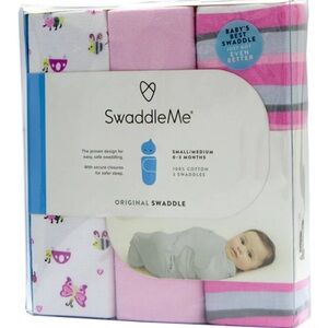 SwaddleMe Original Swaddle - Size Small/Medium, 0-3 Months, 3-Pack (pink)
